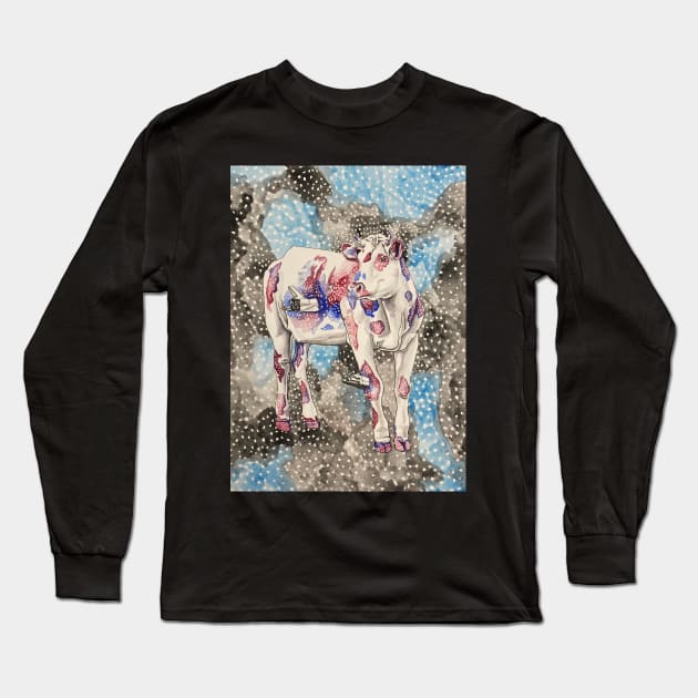 Wormhole Cow Long Sleeve T-Shirt by RaLiz